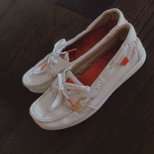Authentic Sperry white and orange shoes🤍🧡